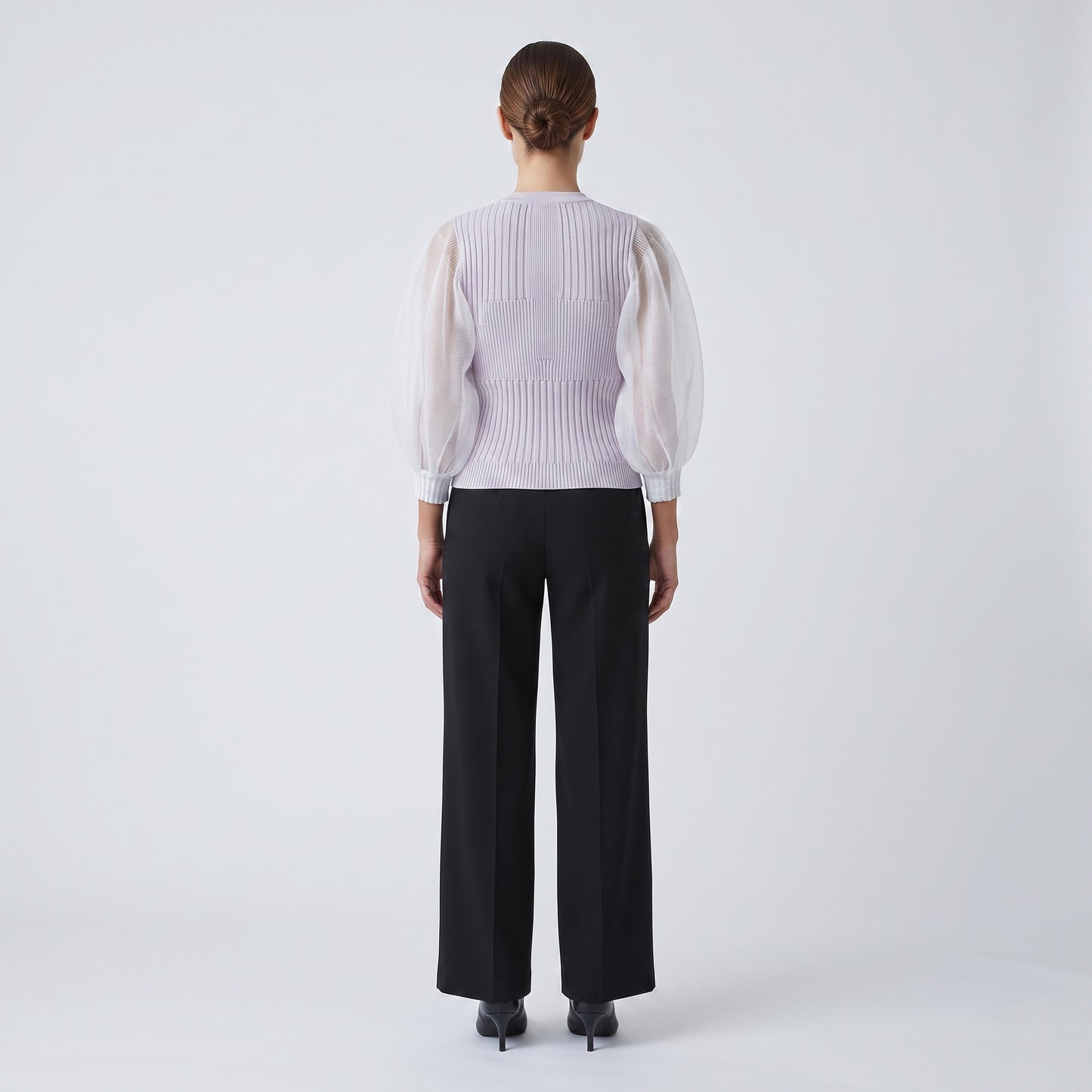 Ribbed Contrast Sleeve Cardigan