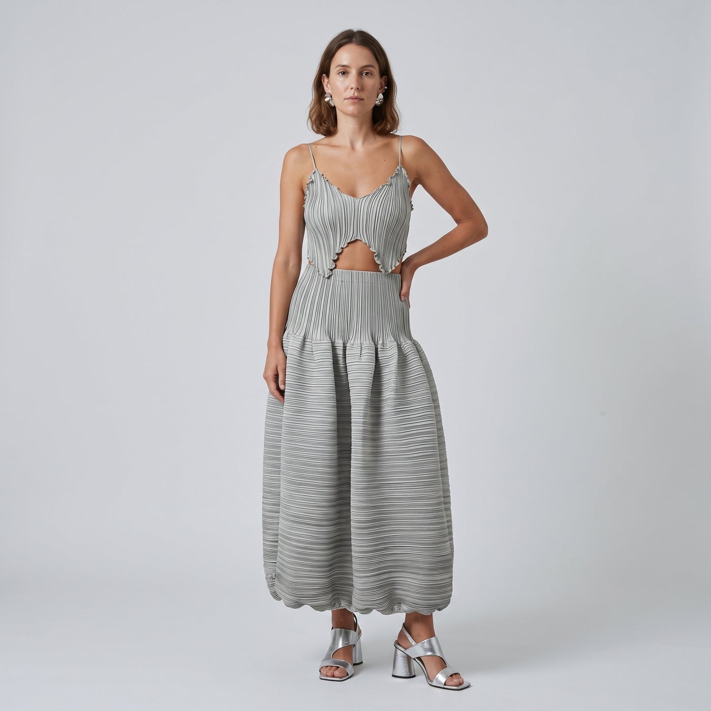Pleated Asymmetric Cami Top