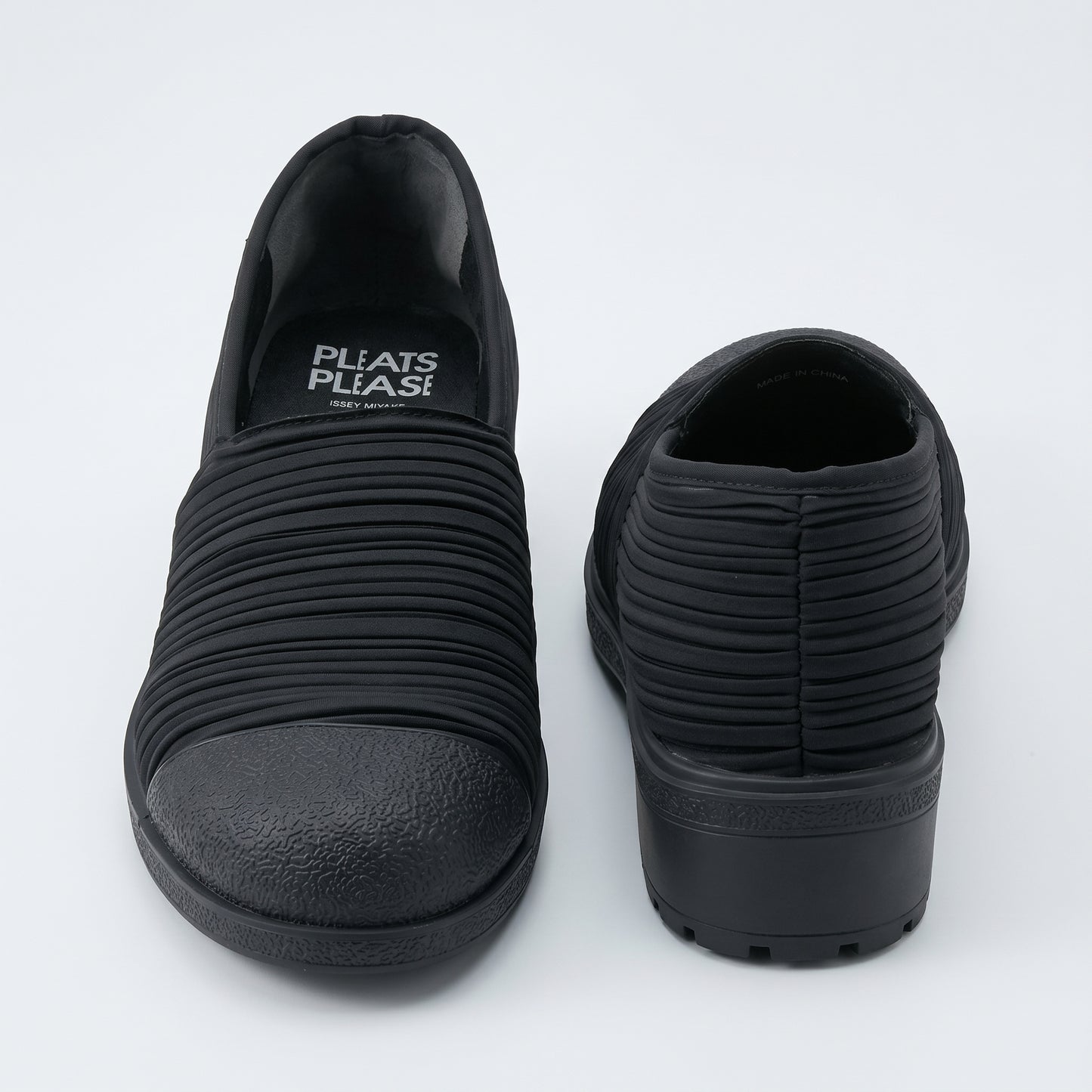 Textured Slip-On Platform Shoes
