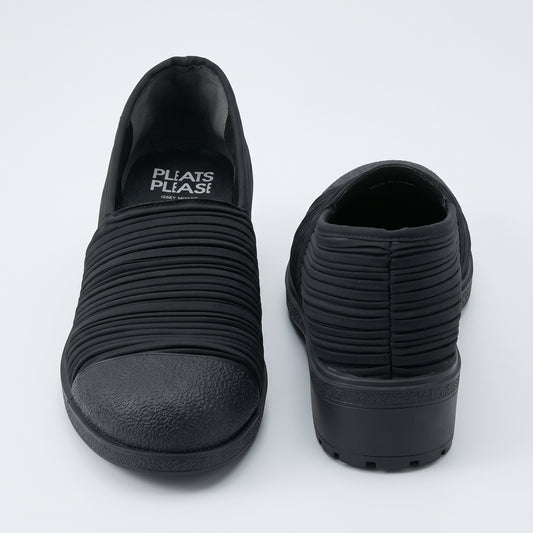 Textured Slip-On Platform Shoes
