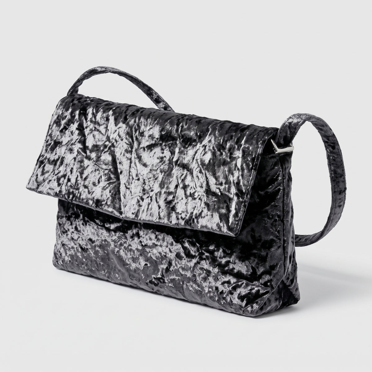 Crushed Velvet Shoulder Bag