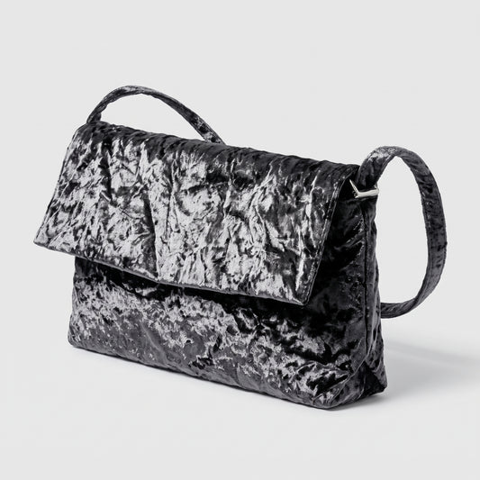 Crushed Velvet Shoulder Bag