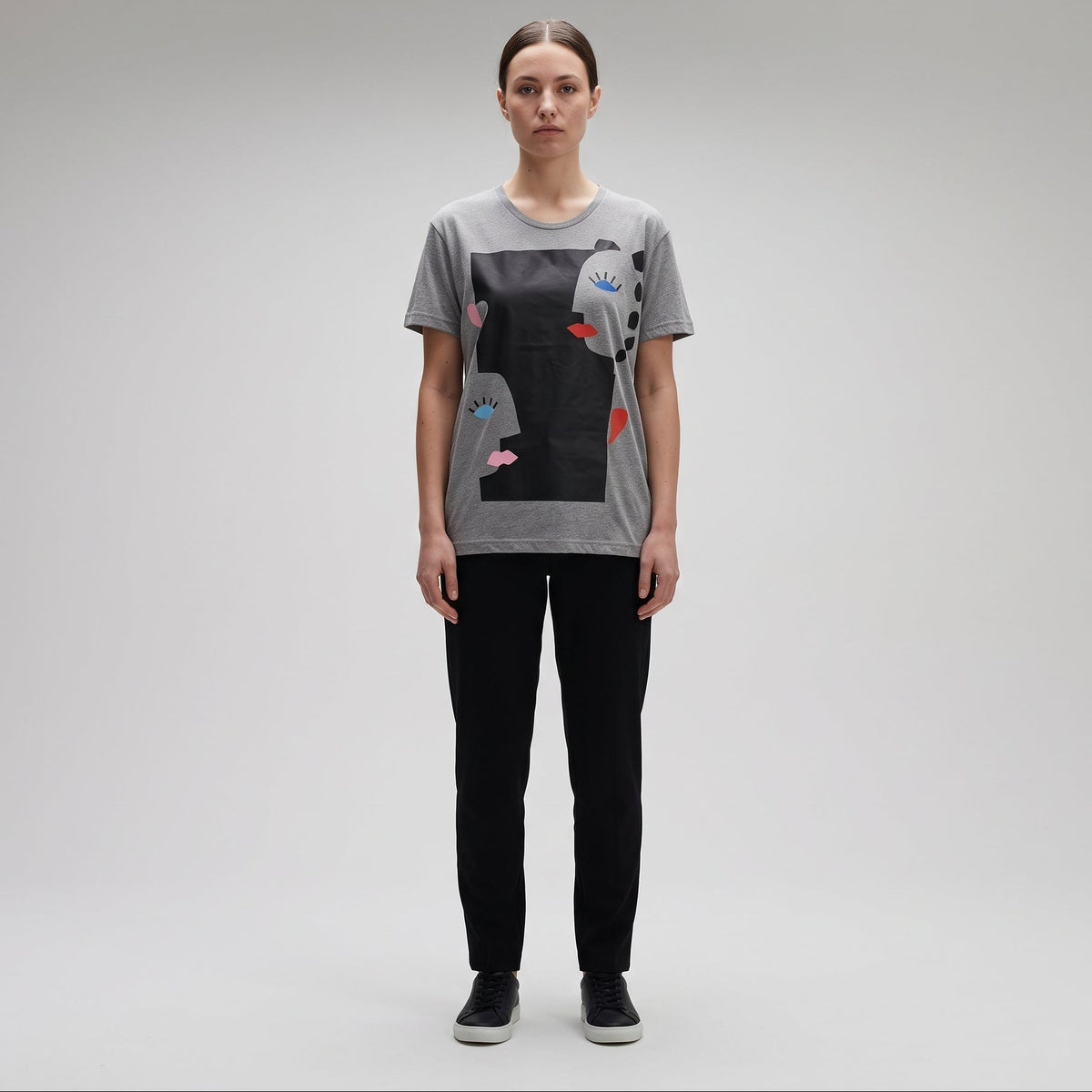 Abstract Graphic Grey T-Shirt