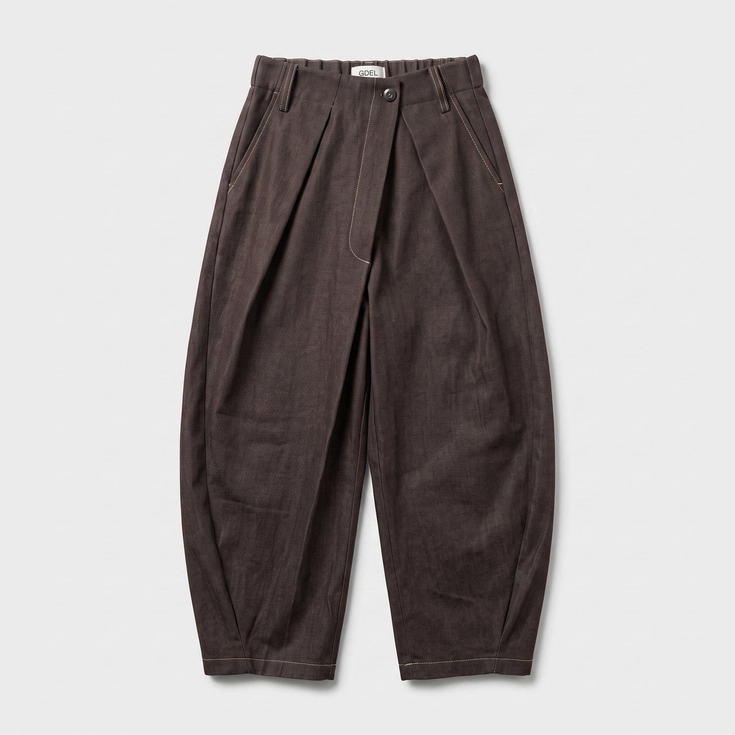 Pleated High-Waisted Wide Trousers