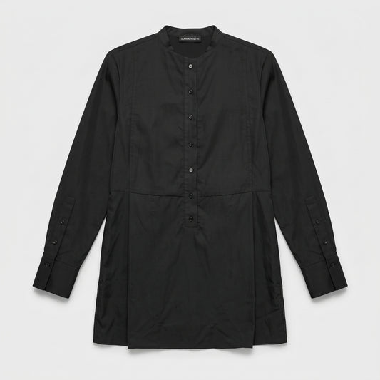 Minimalist Black Cotton Tunic