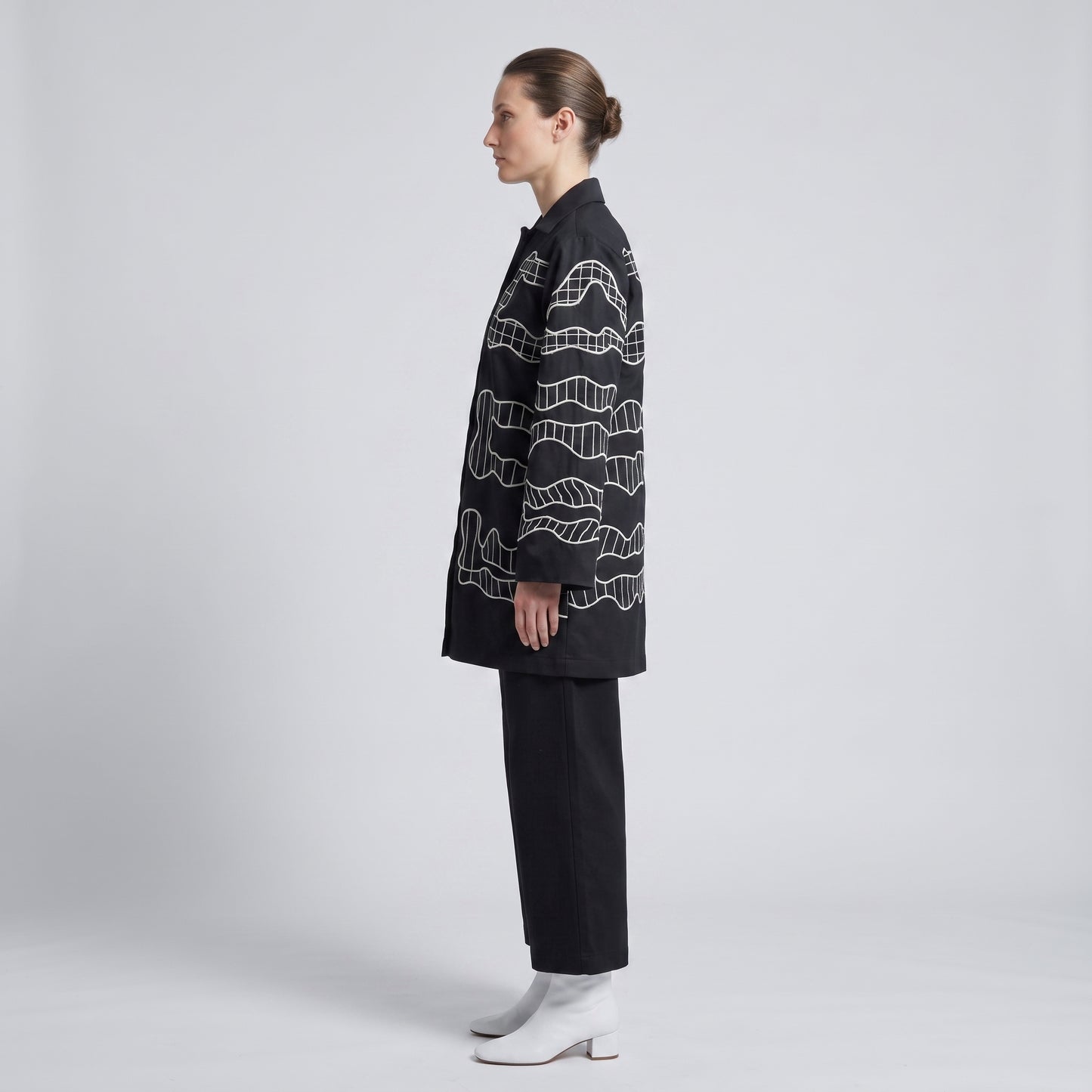 Embroidered Graphic Structured Jacket