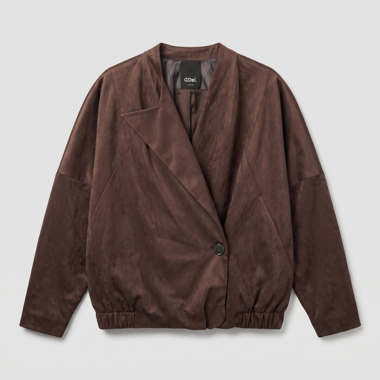 Structured Suede Wrap Jacket