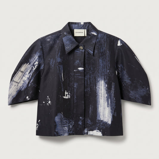 Abstract Print Structured Jacket