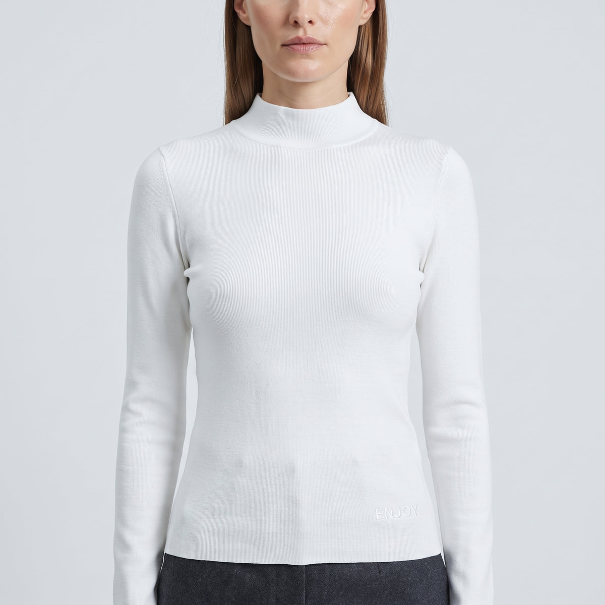 Minimalist Mock Neck Knit Top