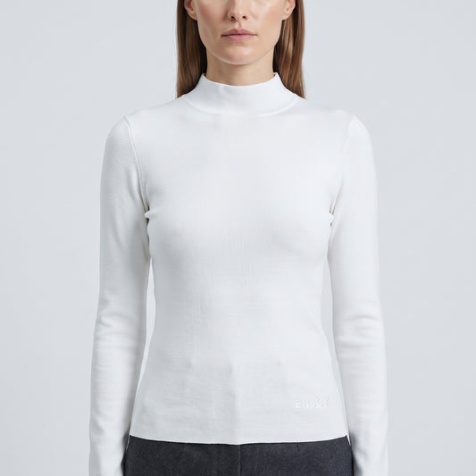Minimalist Mock Neck Knit Top
