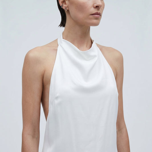 Elegant Halter Neck Midi Dress