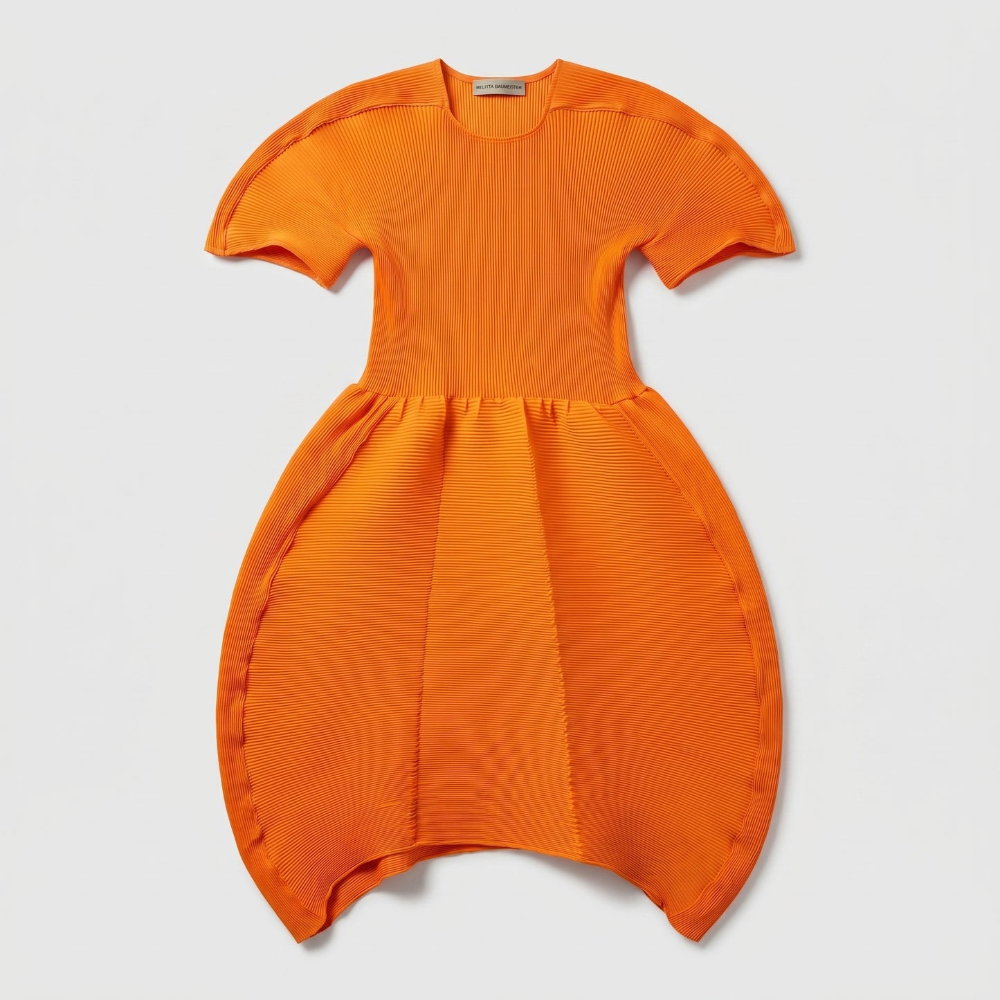 Orange Sculptural Knit Dress