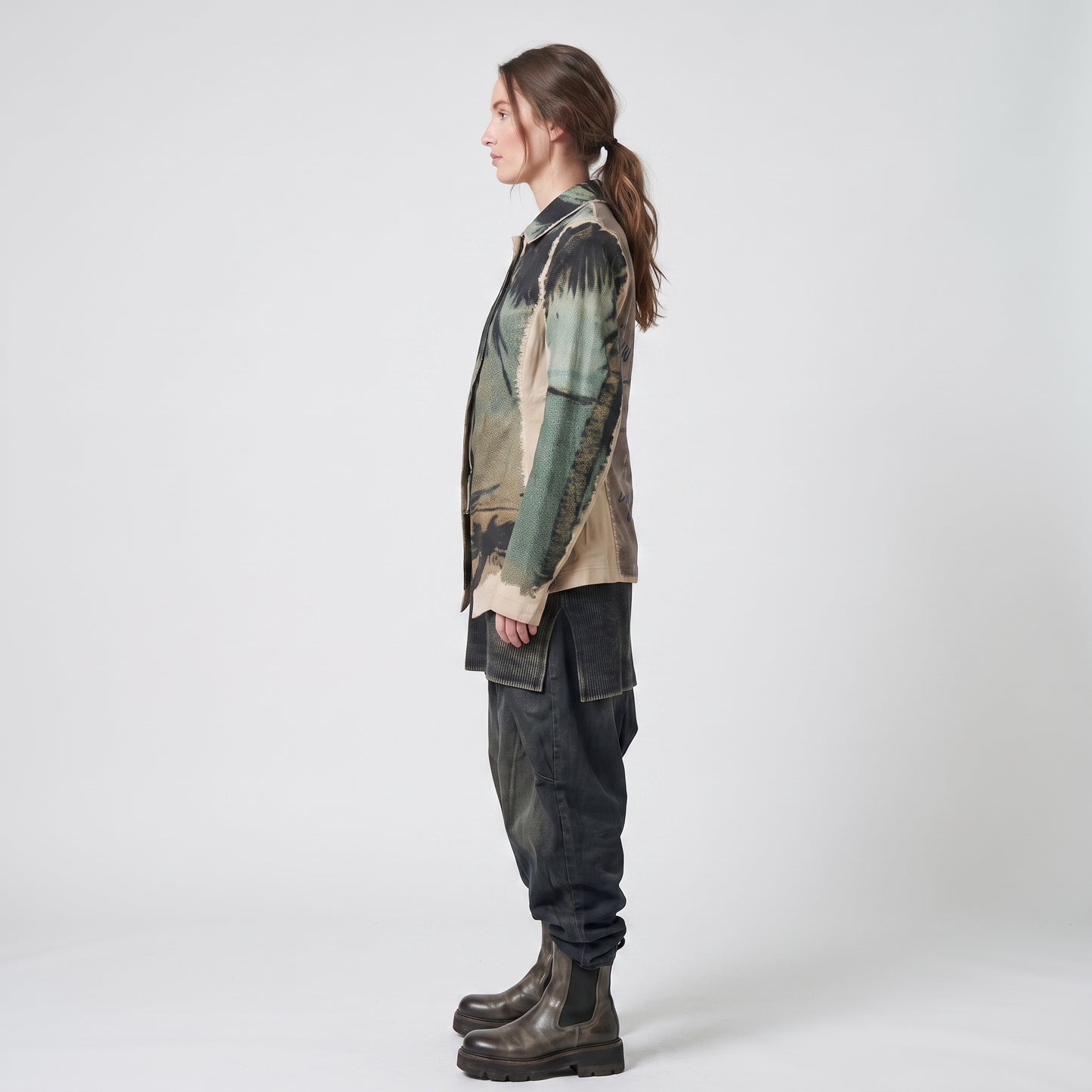 Abstract Print Structured Jacket