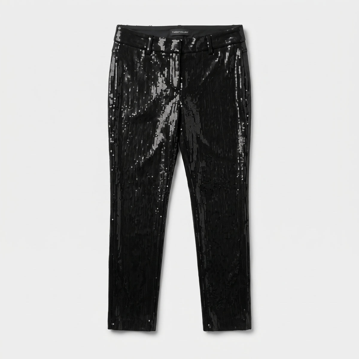 Black Sequin Tailored Trousers