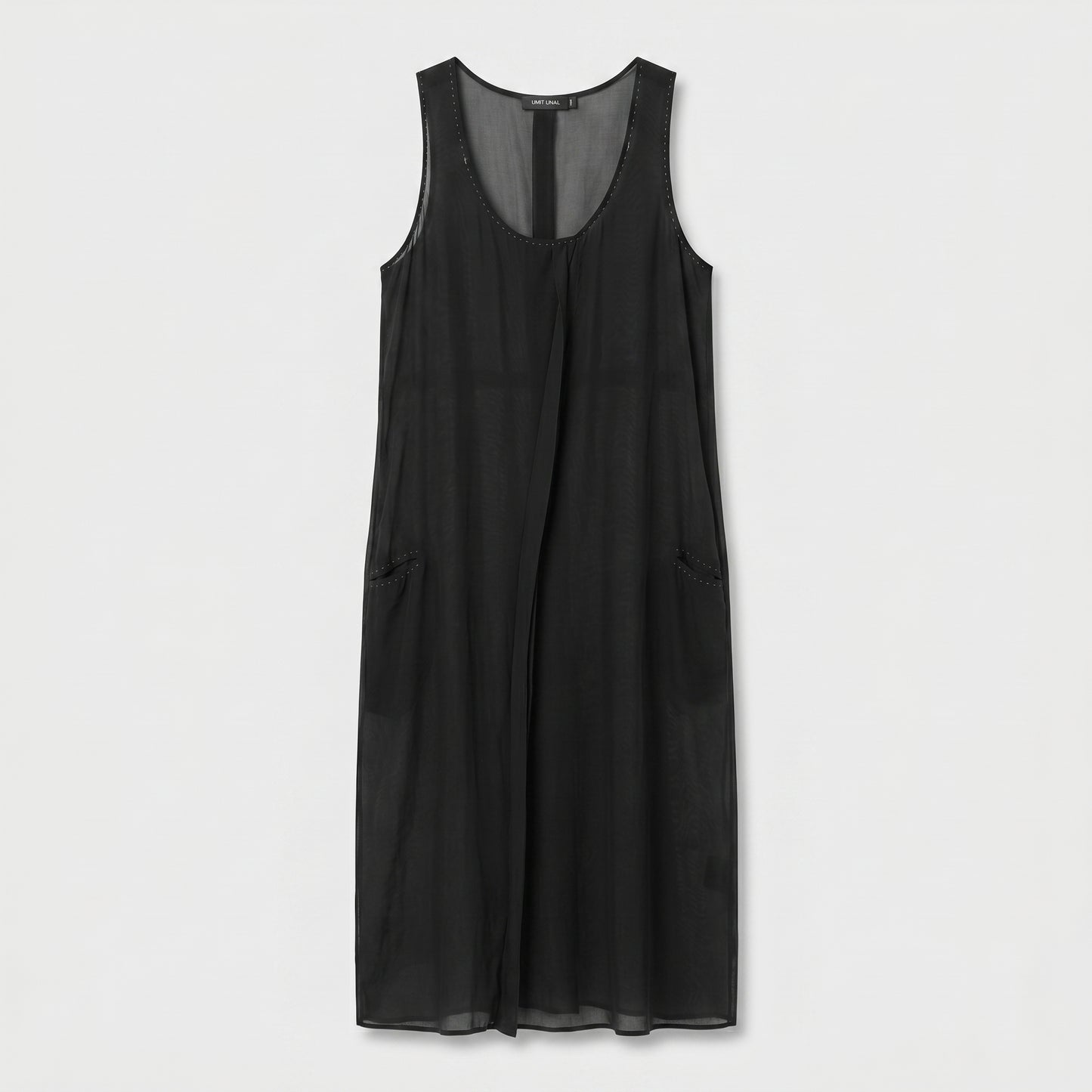 Sheer Black Sleeveless Tunic