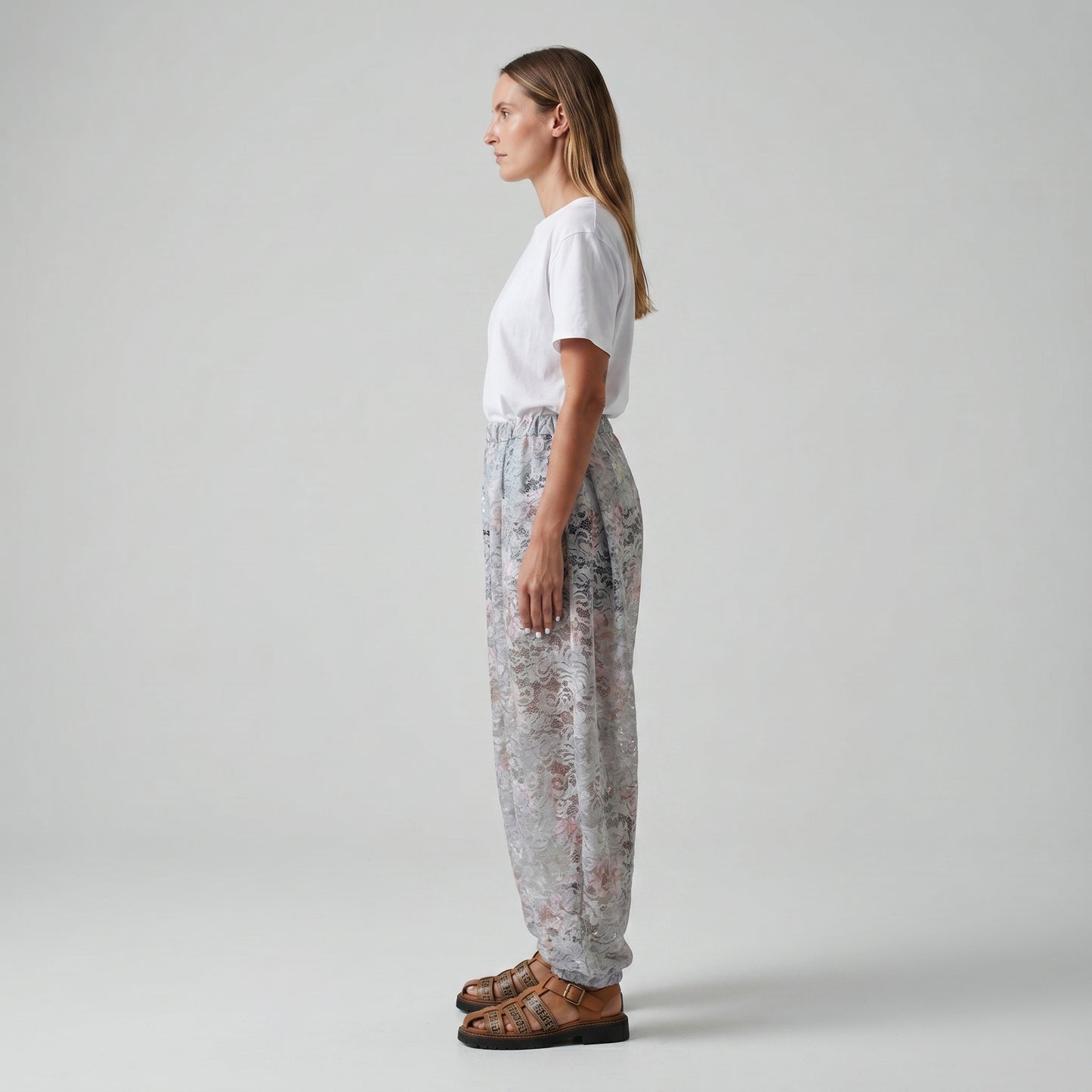 Floral Lace Jogger Trousers