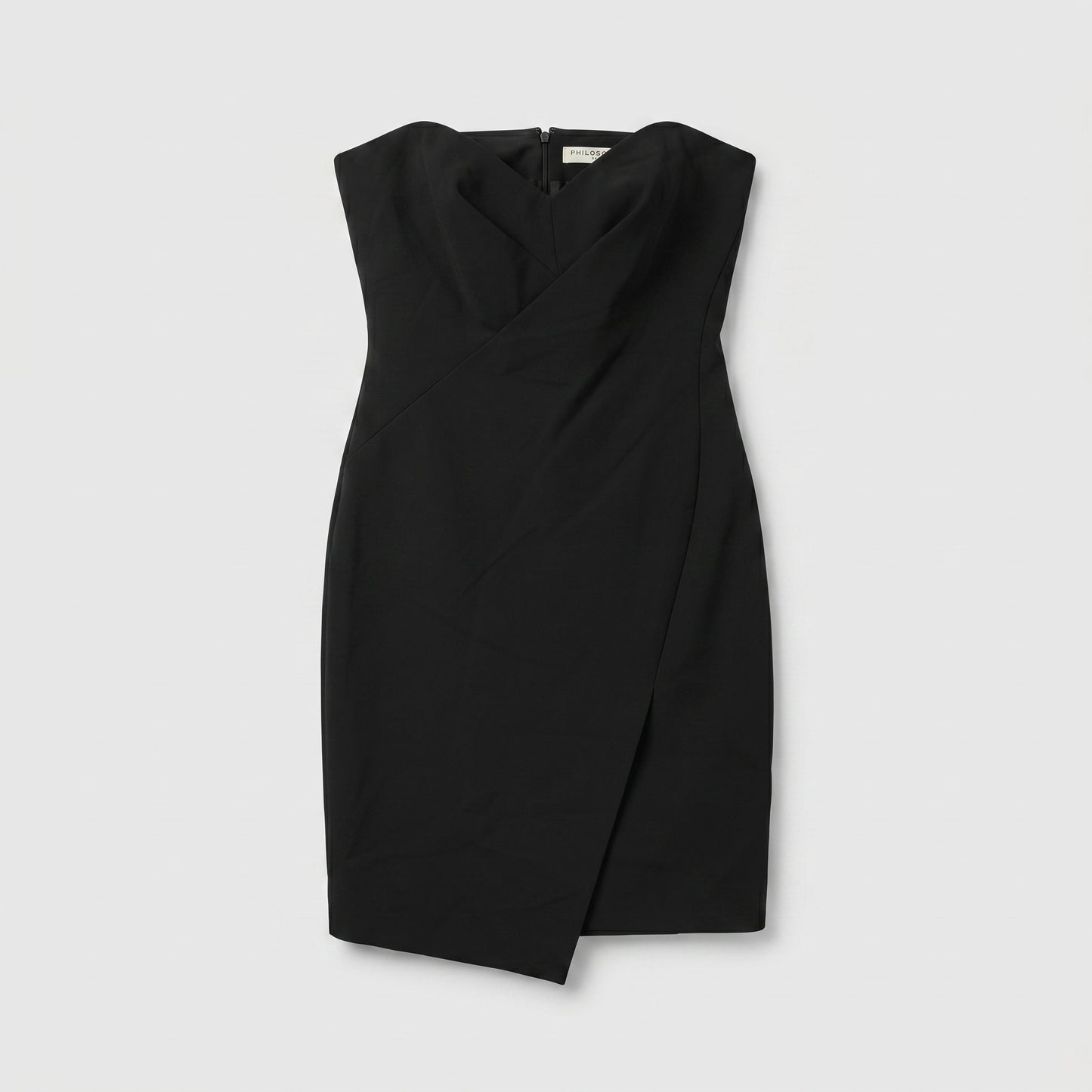 Strapless Draped Cocktail Dress