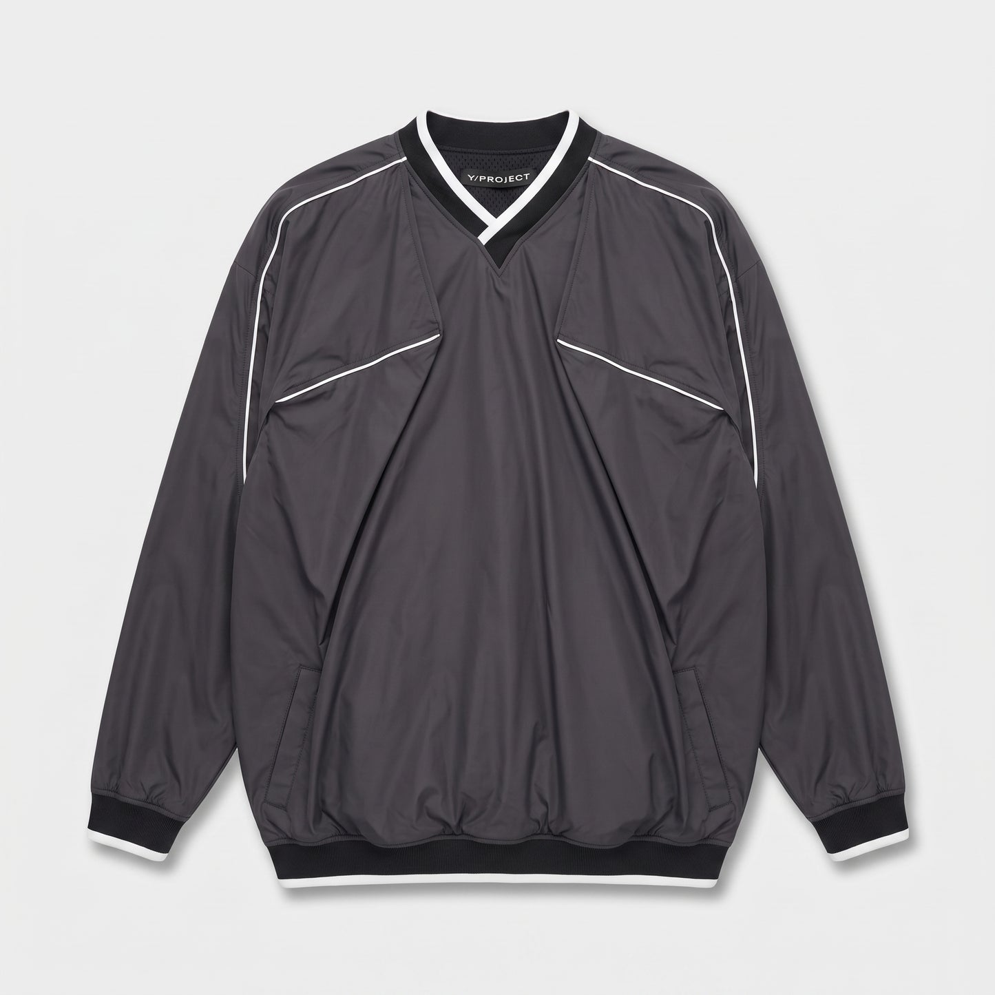 Technical Piping V-Neck Pullover