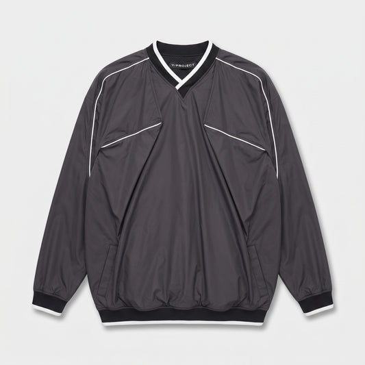 Technical Piping V-Neck Pullover