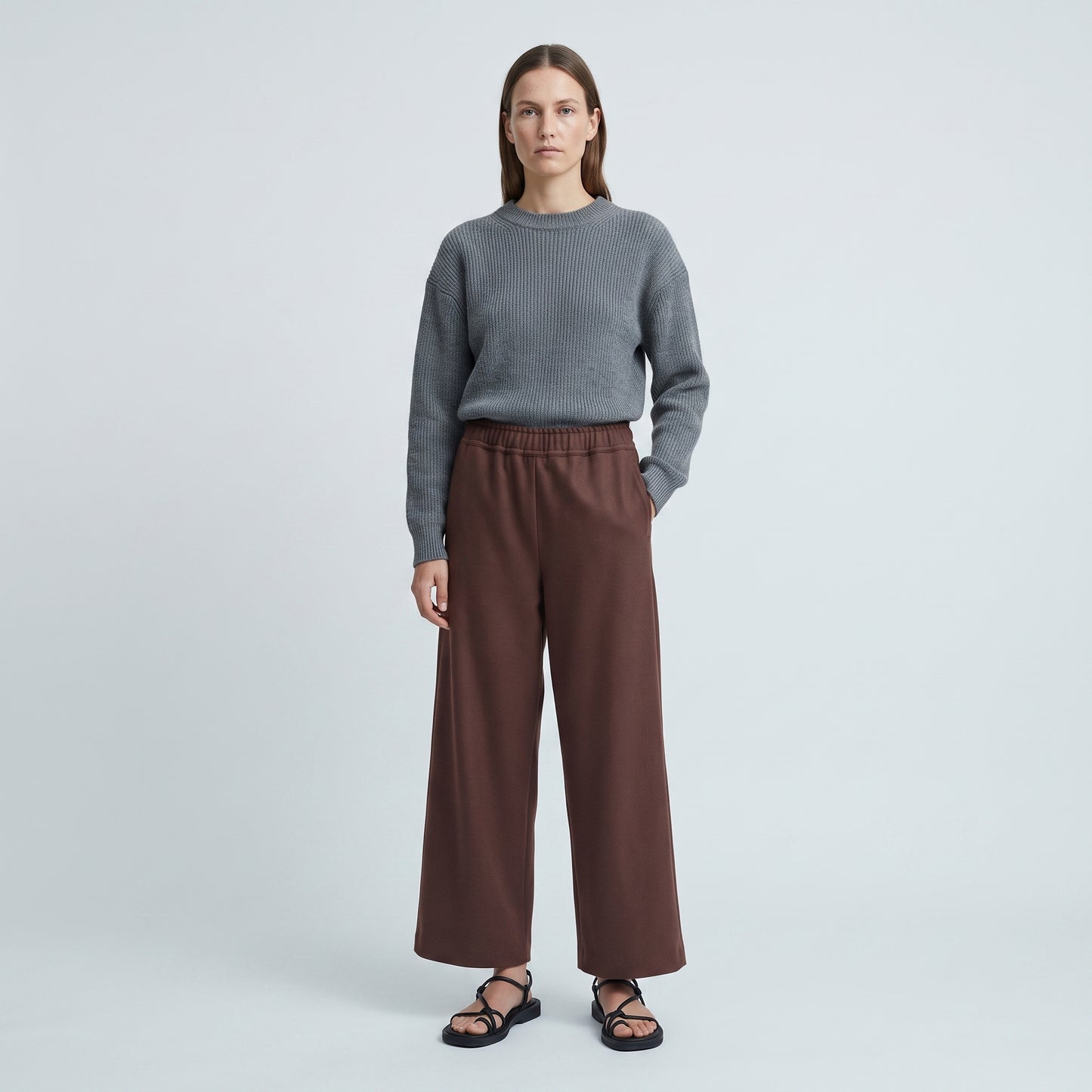 Essential Cotton Elastic Waist Trousers