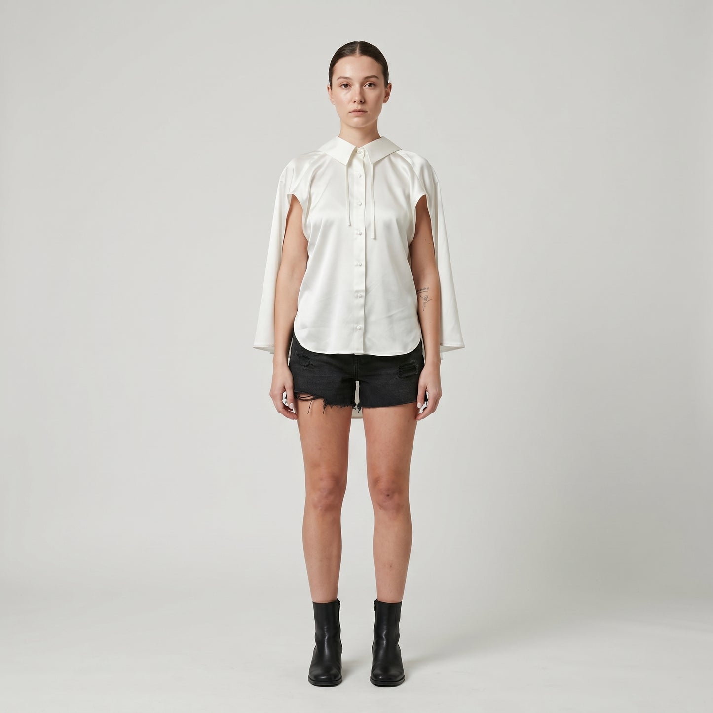 Elegant Sleeveless Satin Blouse