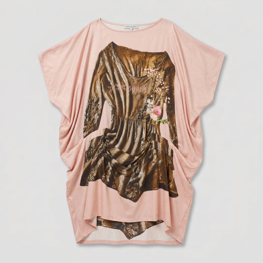 Trompe L'oeil Draped Oversized Top