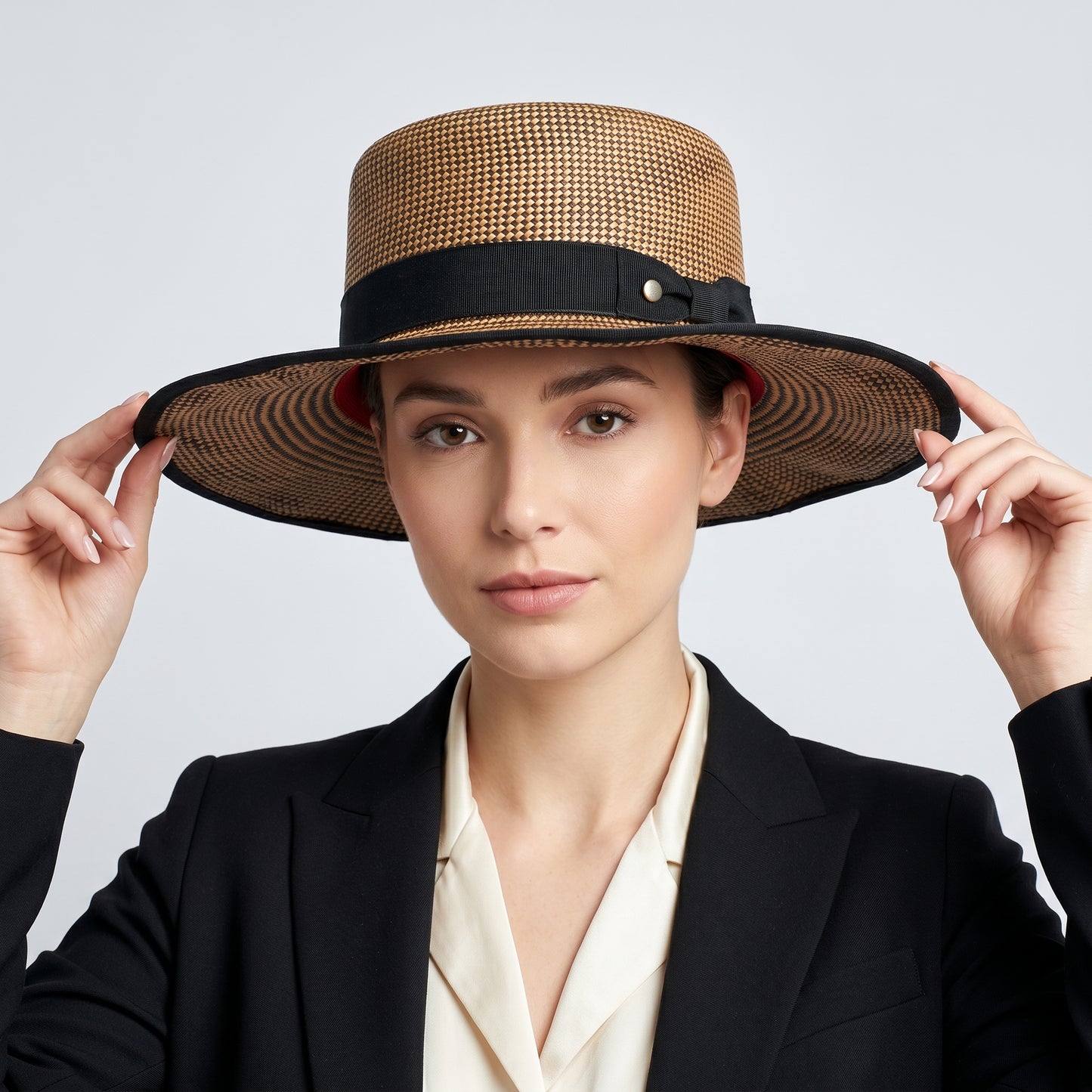 Woven Straw Wide Brim Hat
