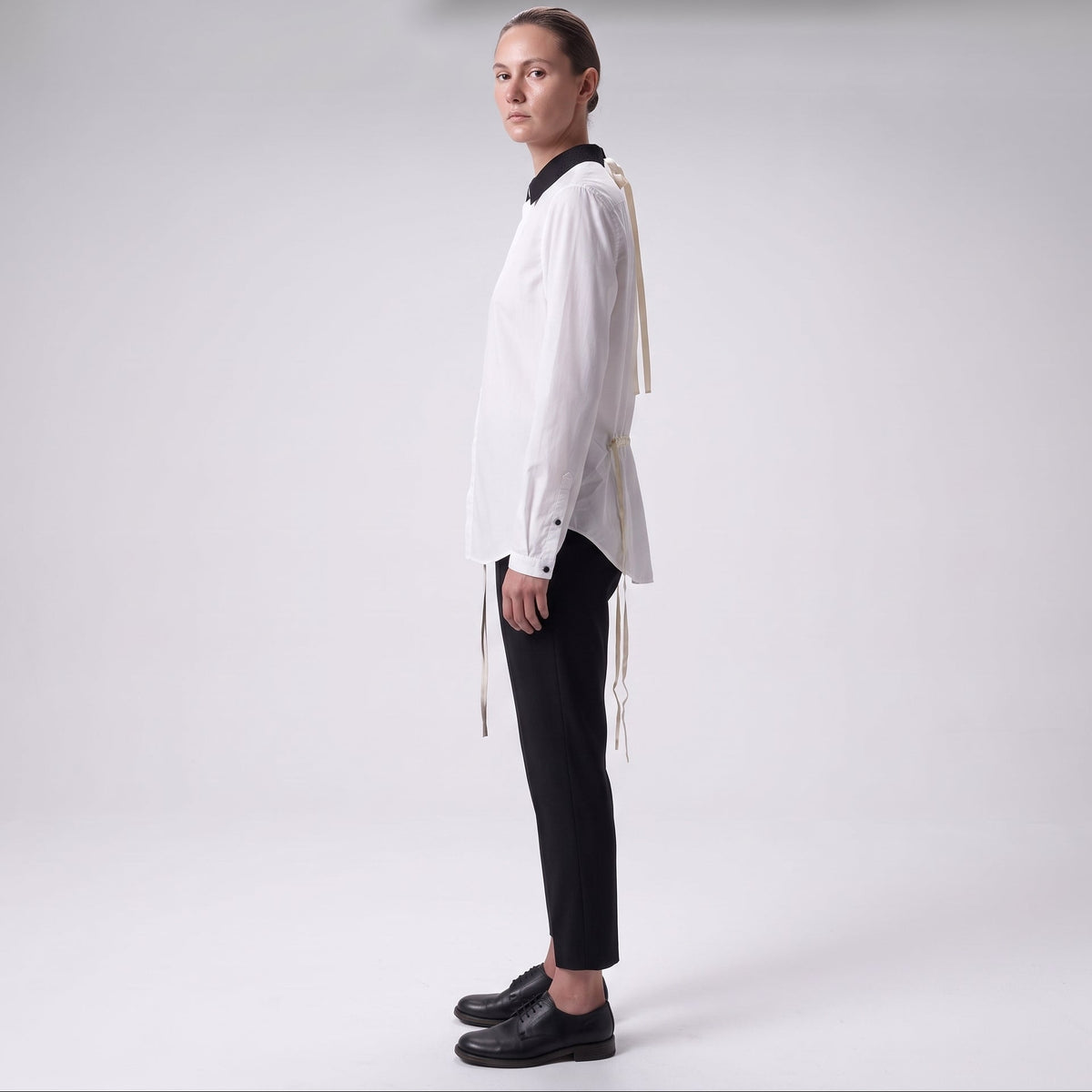 Contrast Collar Cotton Shirt