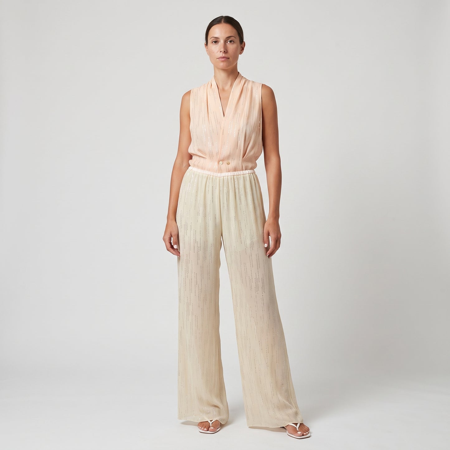 Shimmering Wide Leg Lounge Trousers