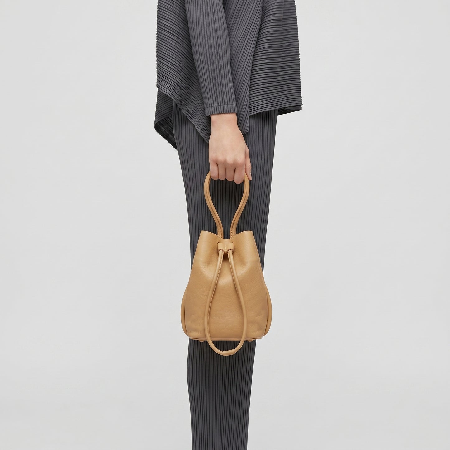 Minimalist Leather Bucket Bag