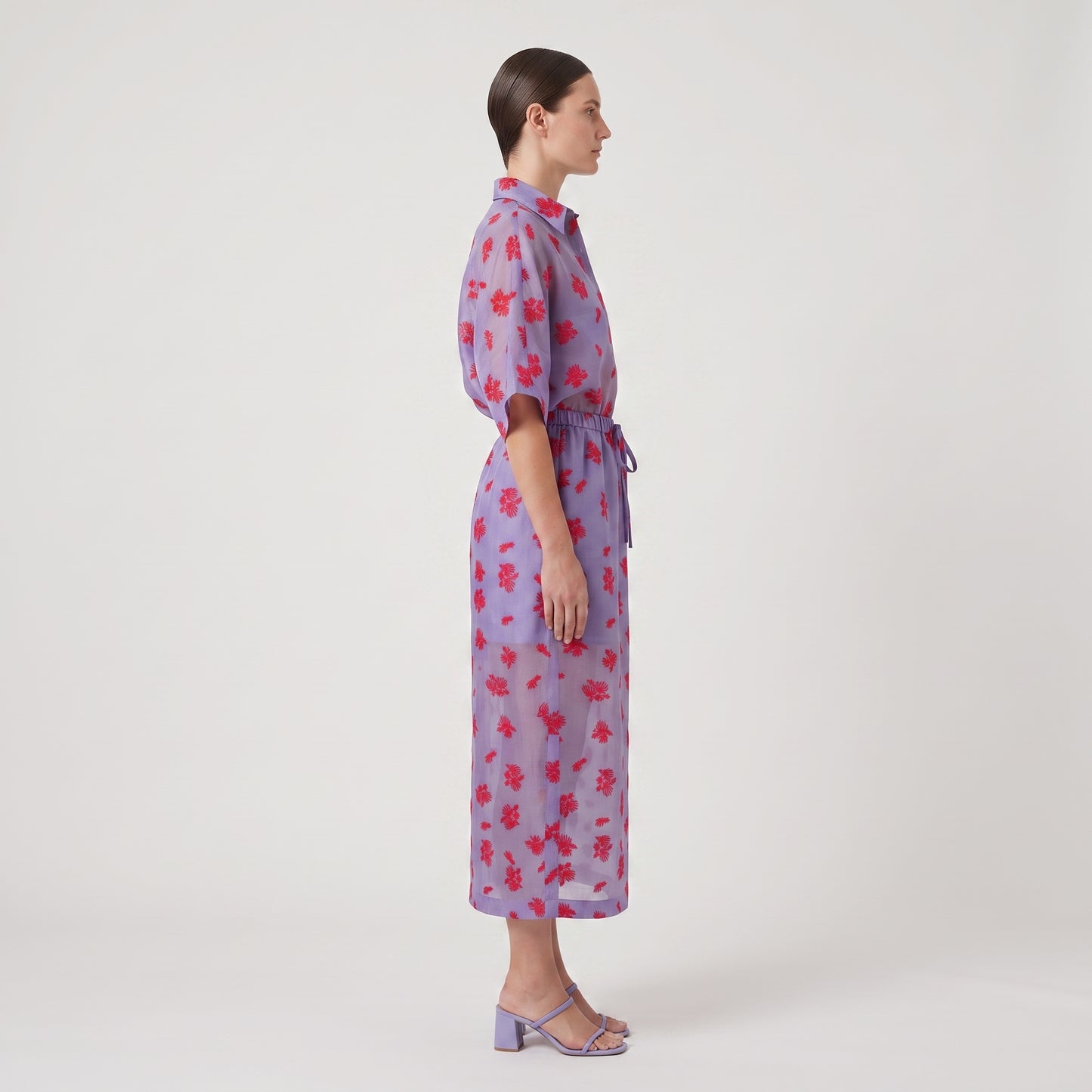 Floral Embroidered Midi Skirt
