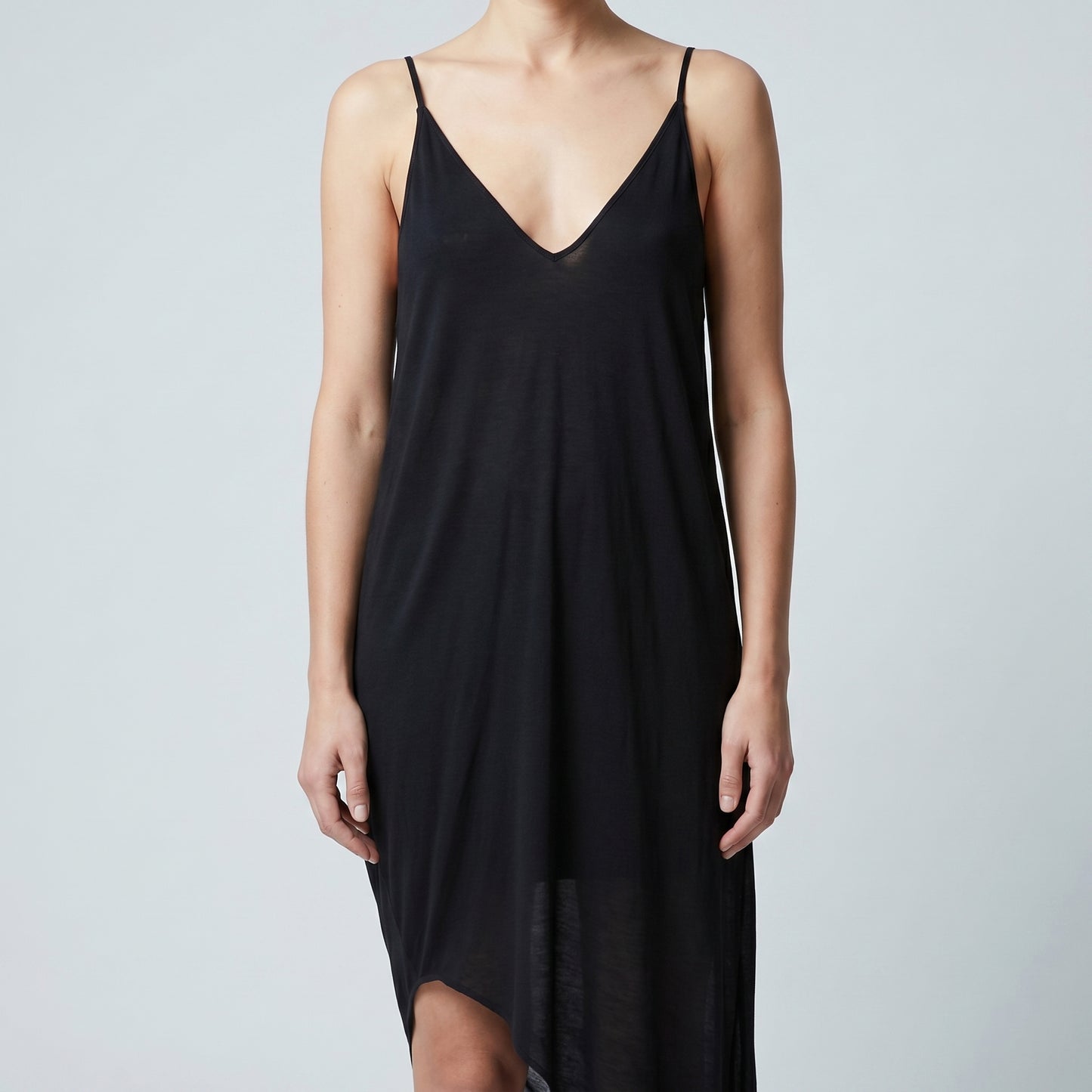 Asymmetrical Drape Slip Dress