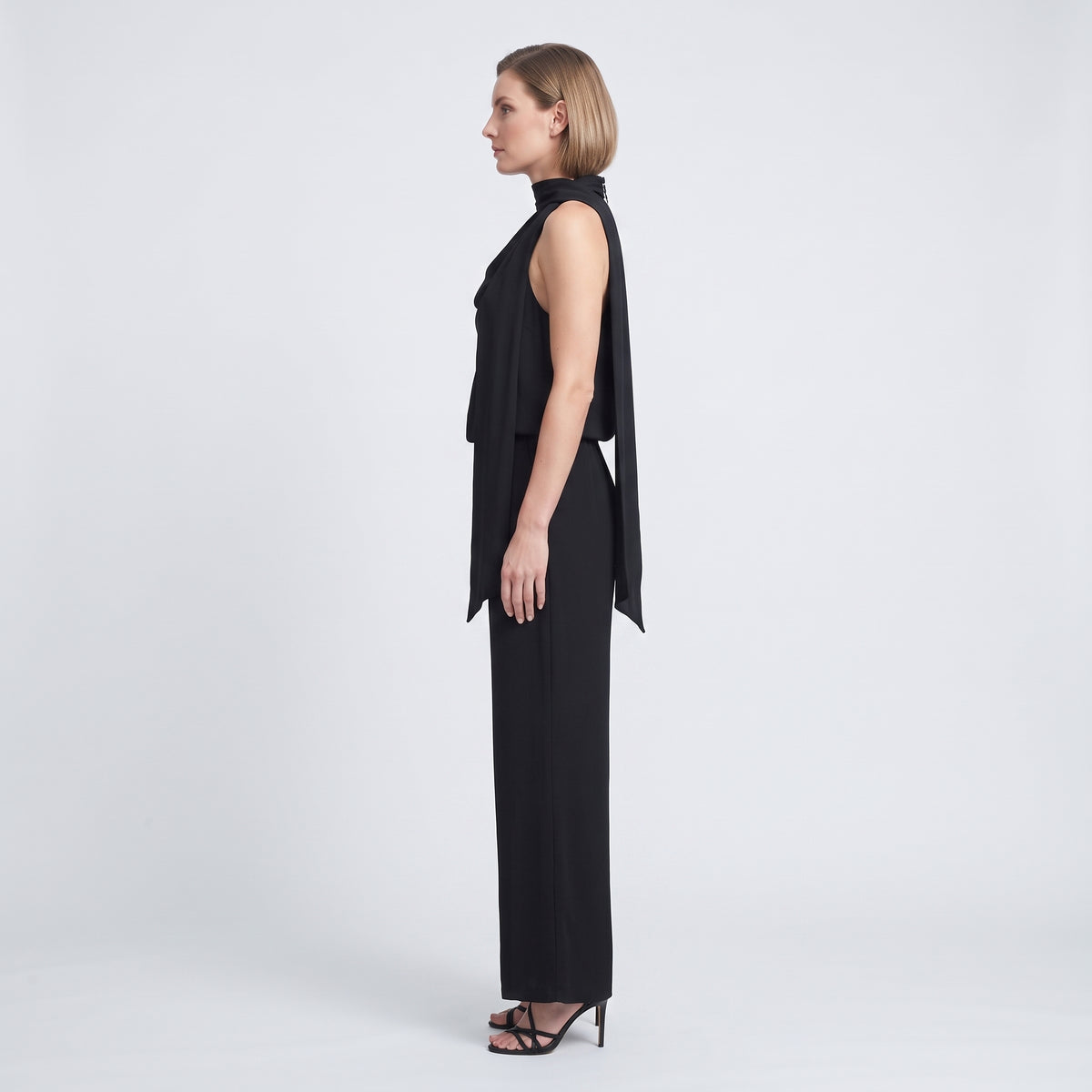 Draped Halter Neck Jumpsuit