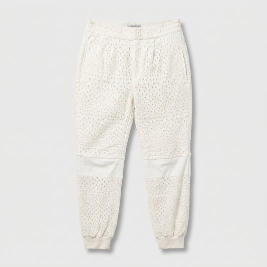 Eyelet Cotton Jogger Trousers