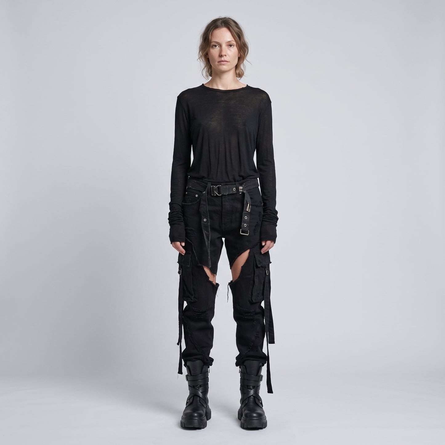 Sheer Mock Neck Layered Top