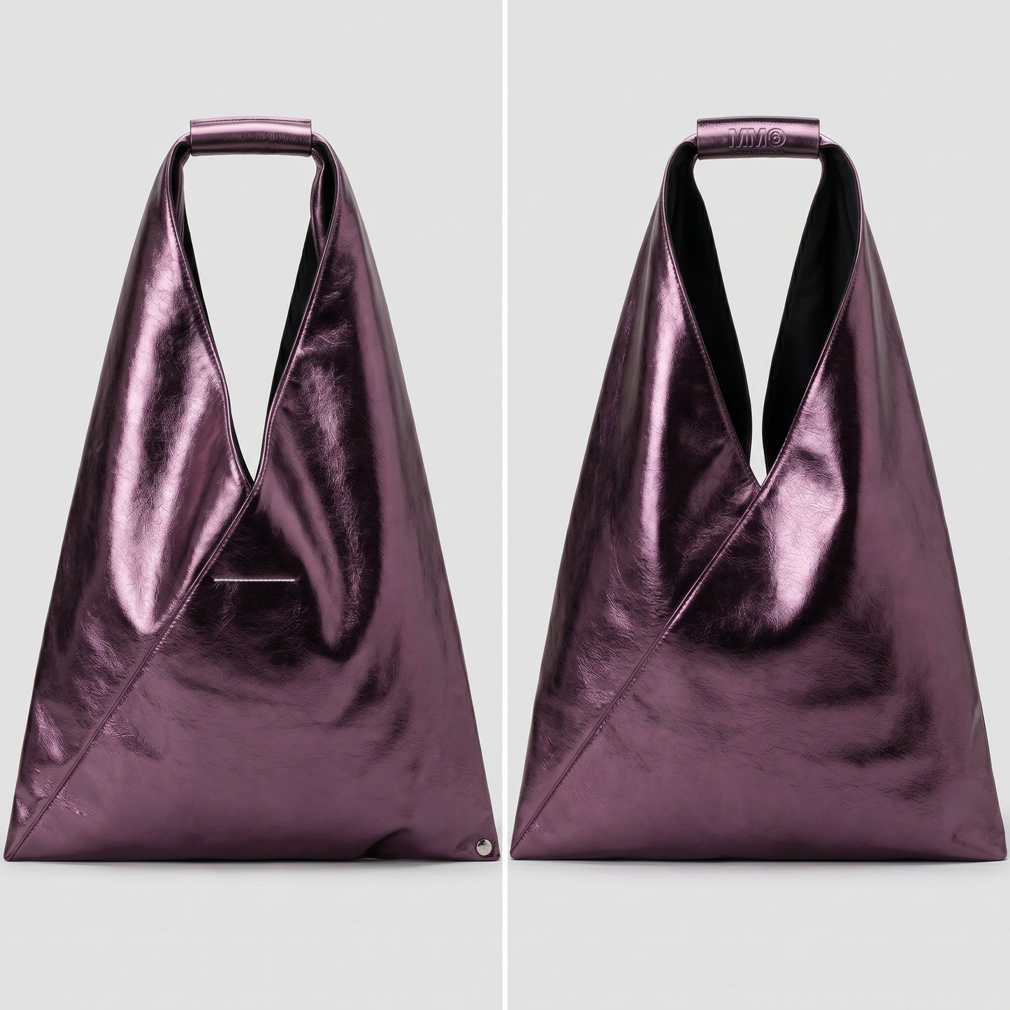 Metallic Purple Origami Tote Bag