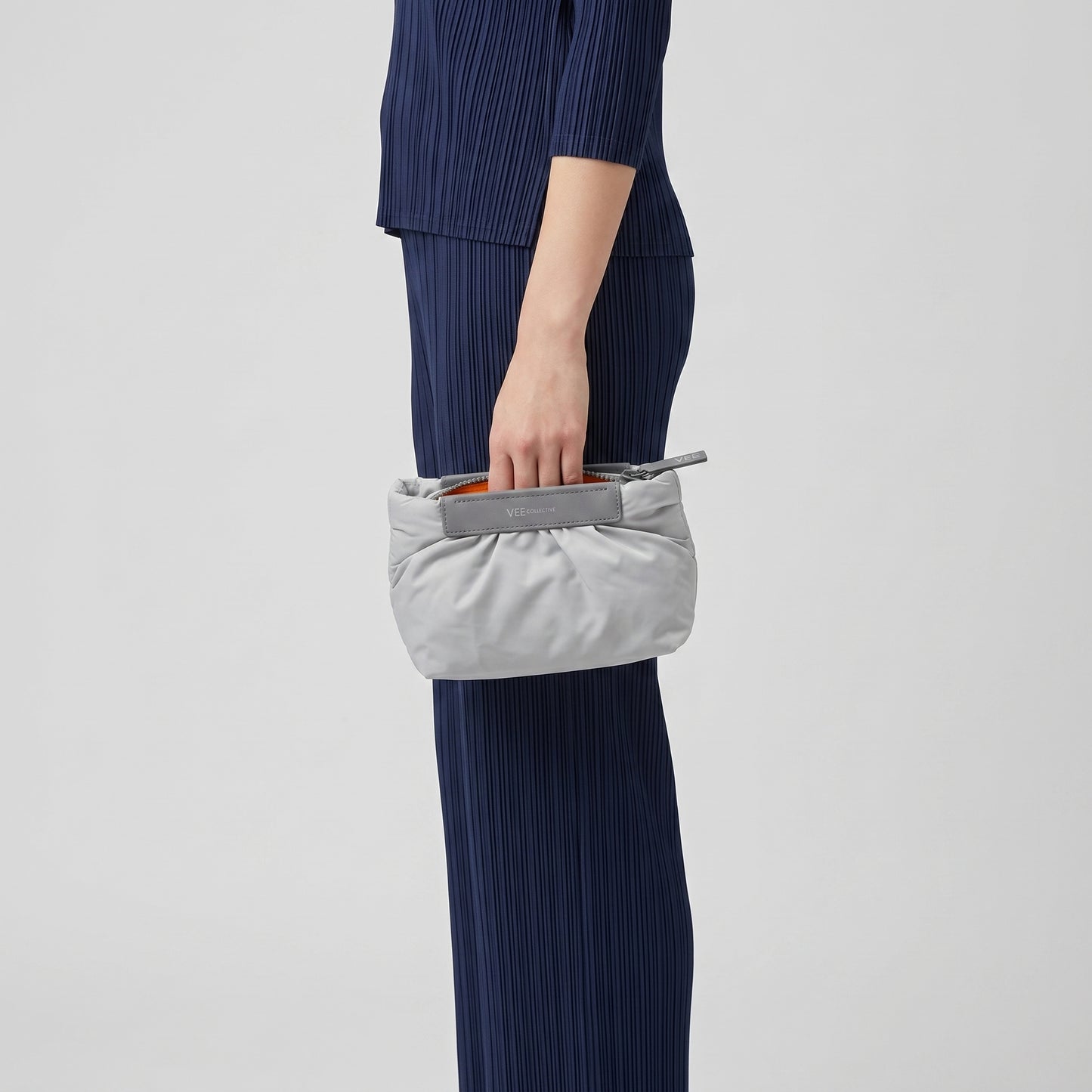 Minimalist Grey Padded Clutch
