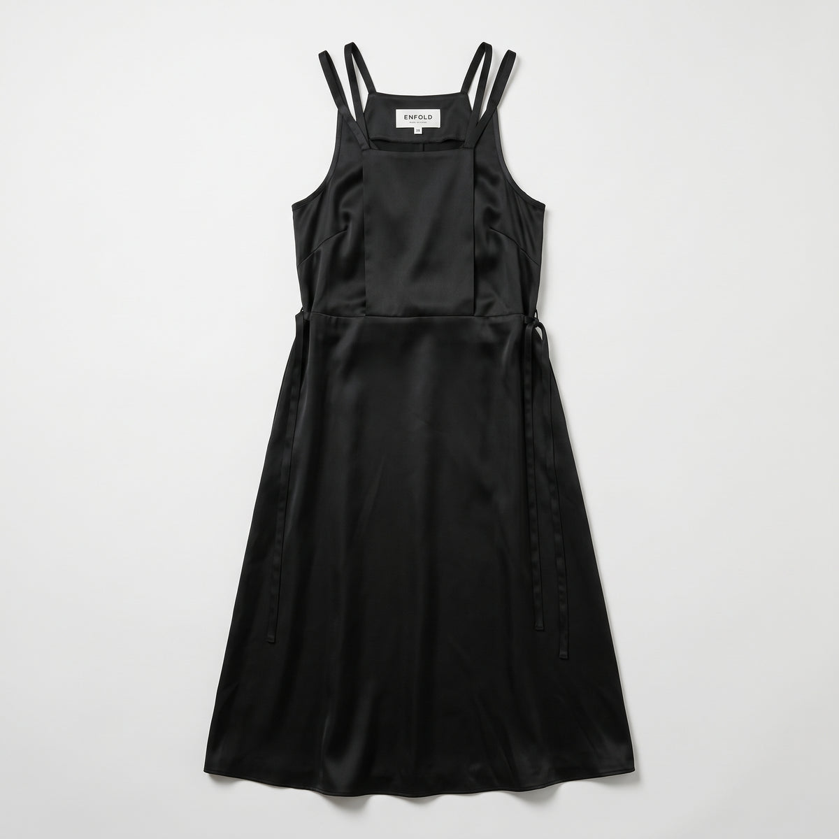 Satin Double Strap Midi Dress