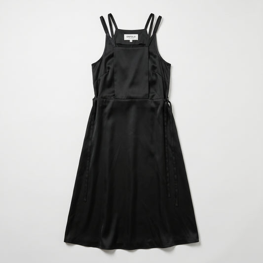 Satin Double Strap Midi Dress