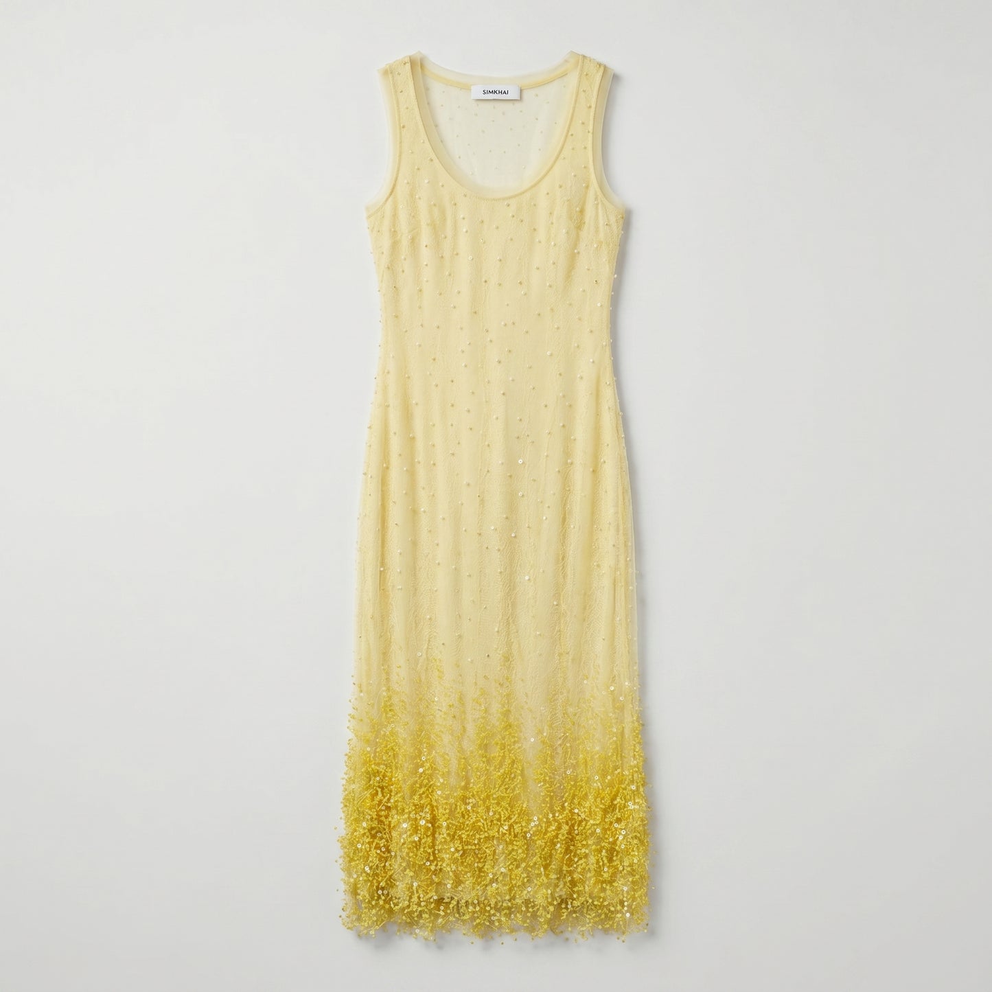 Embellished Sheer Midi Dress