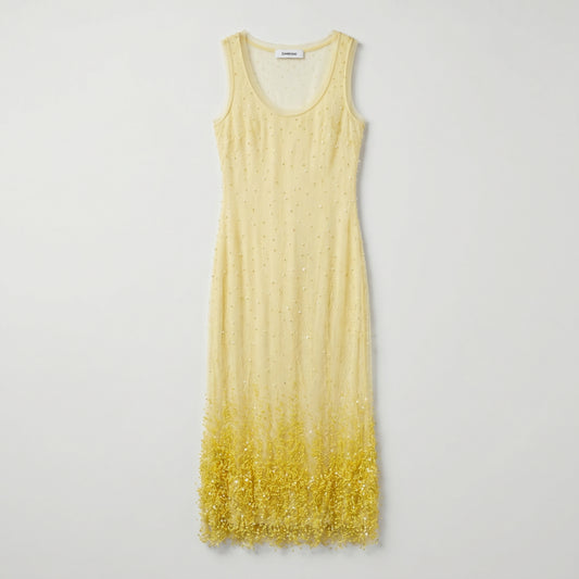 Embellished Sheer Midi Dress