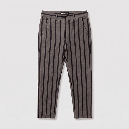 Tailored Striped Linen Trousers