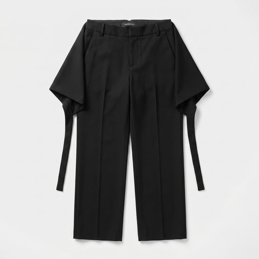 Structured Drape Detail Trousers