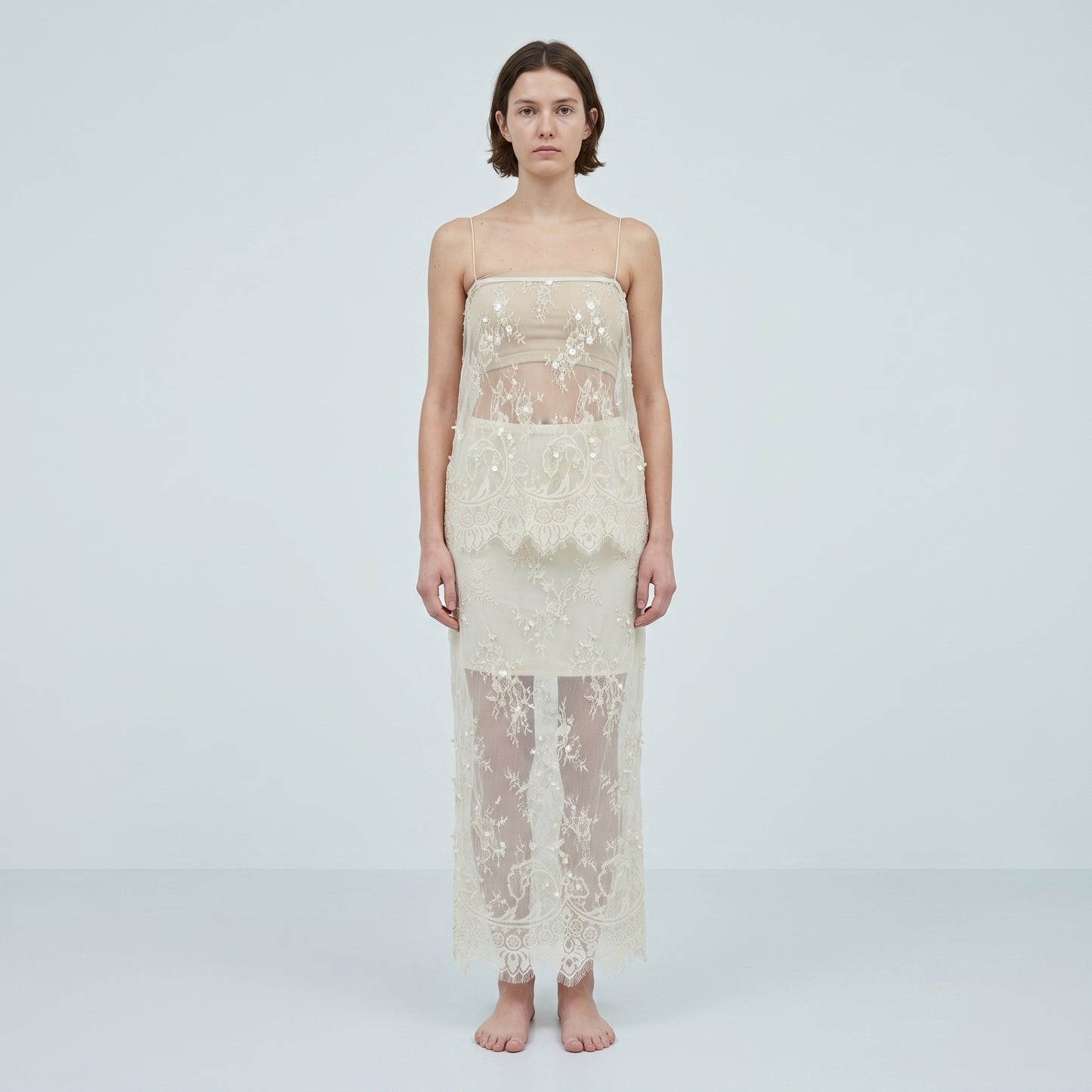Embroidered Sequin Lace Camisole