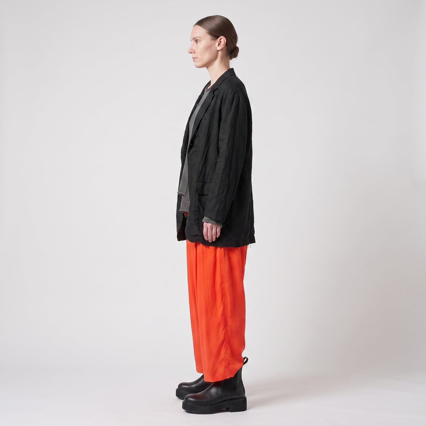 Vibrant Pleated Wide-Leg Trousers