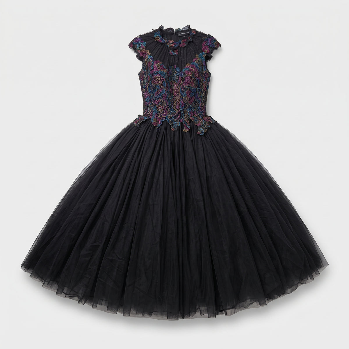 Embroidered Tulle Ball Gown