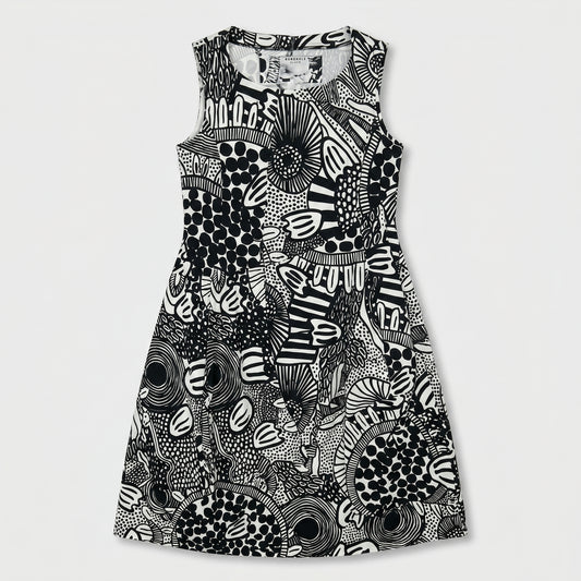 Abstract Graphic Sleeveless Dress
