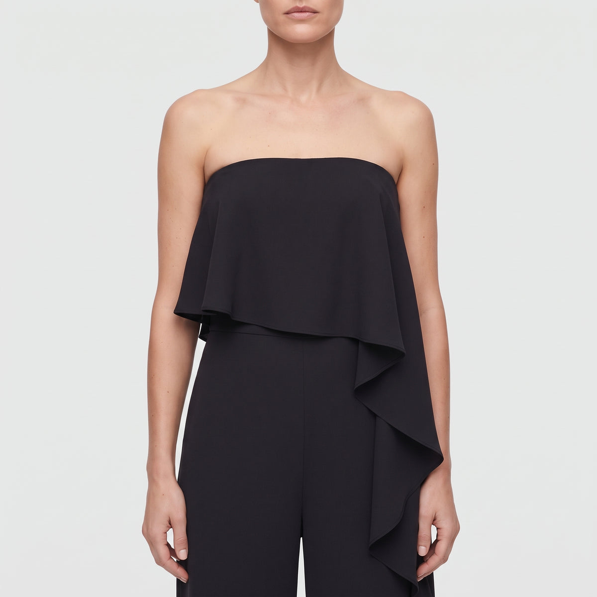 Strapless Ruffle Overlay Jumpsuit