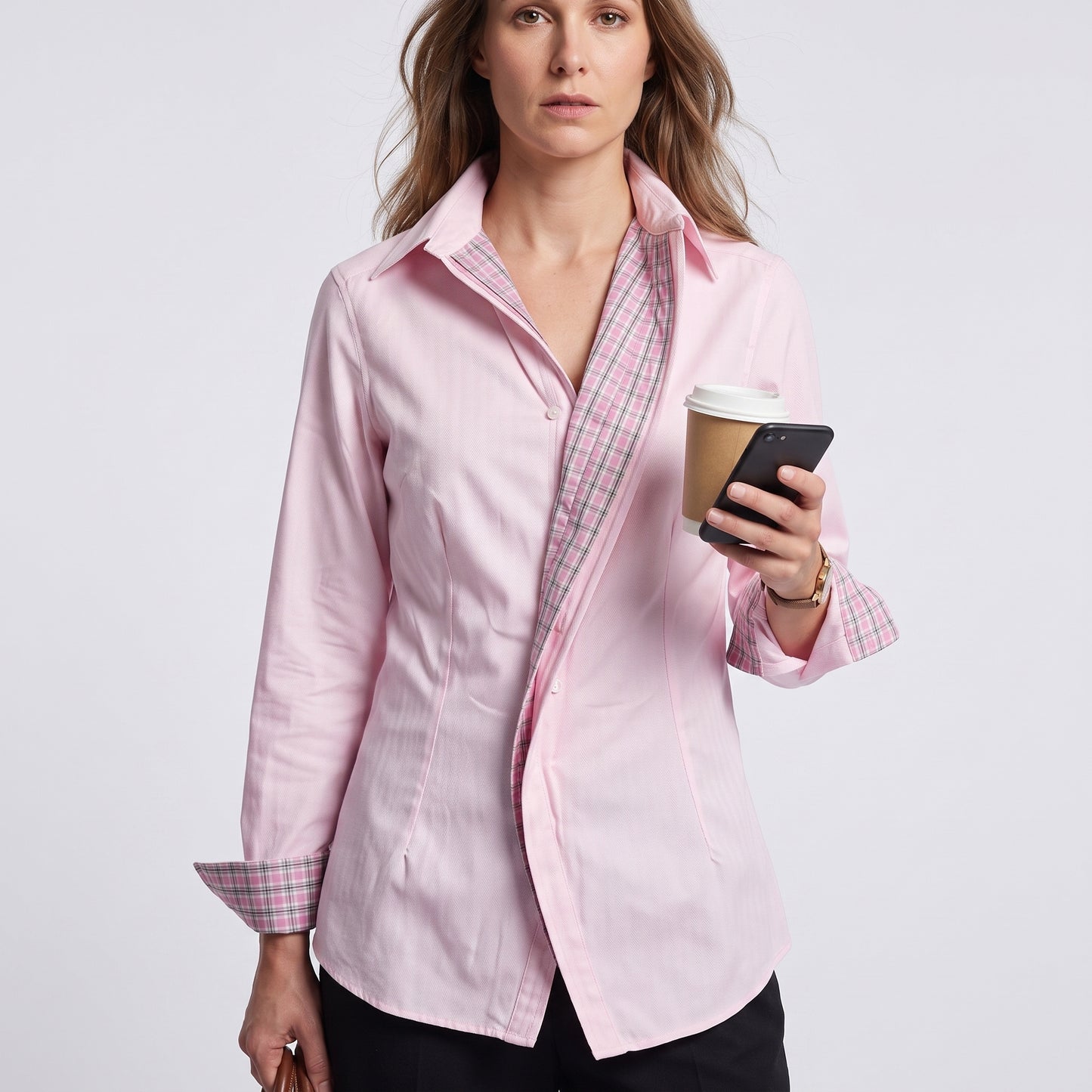Tailored Pink Cotton Button-Down