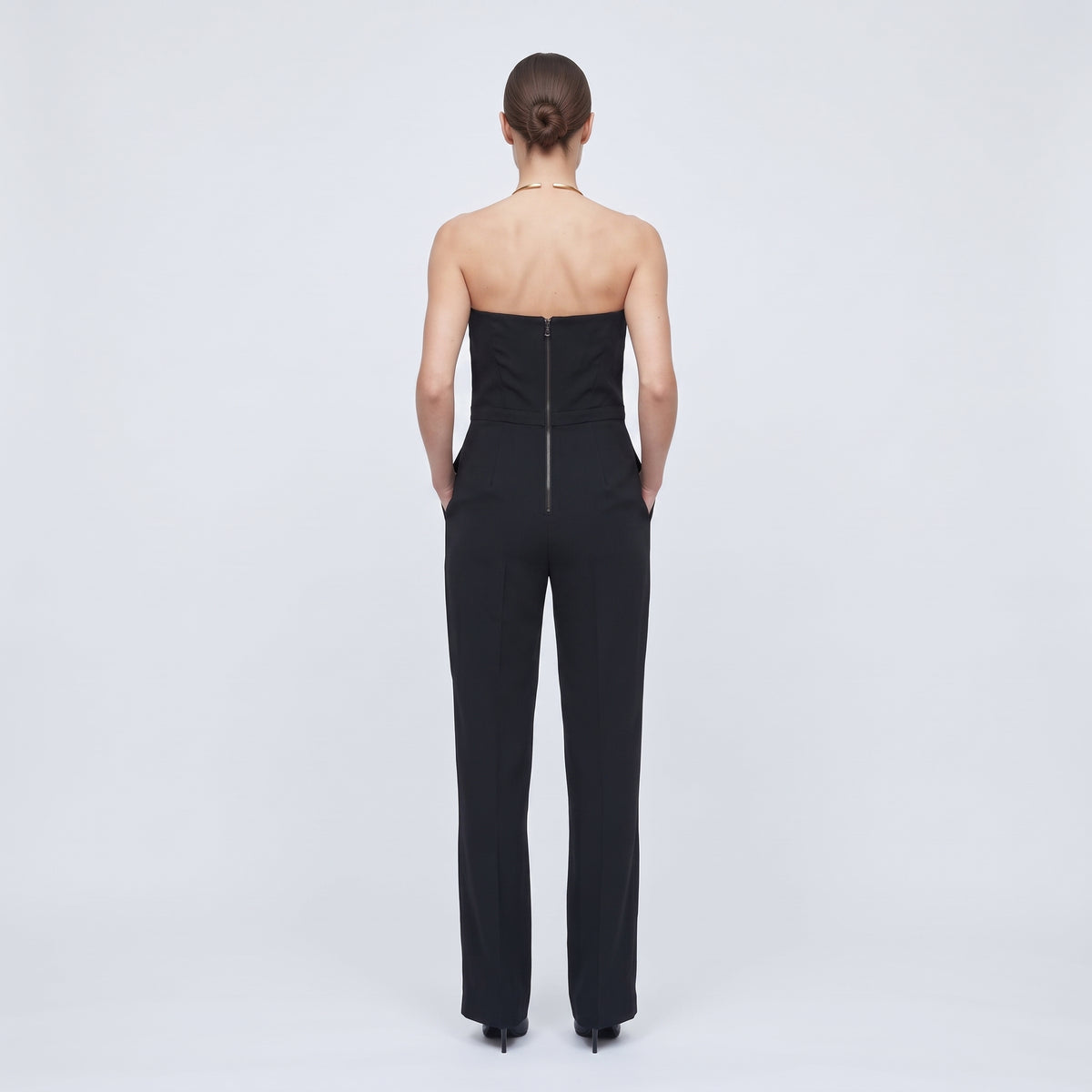 Strapless Chain Detail Jumpsuit